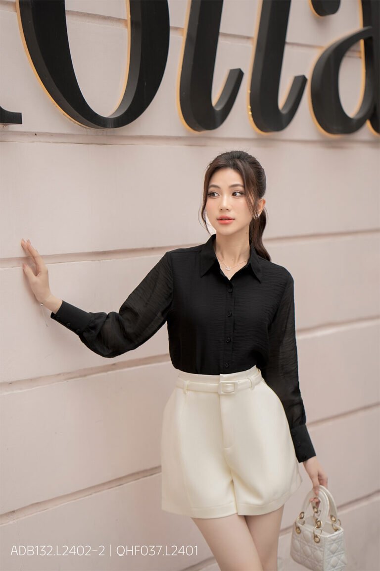 Áo sơ mi tay dài ADB132 xanh pc1