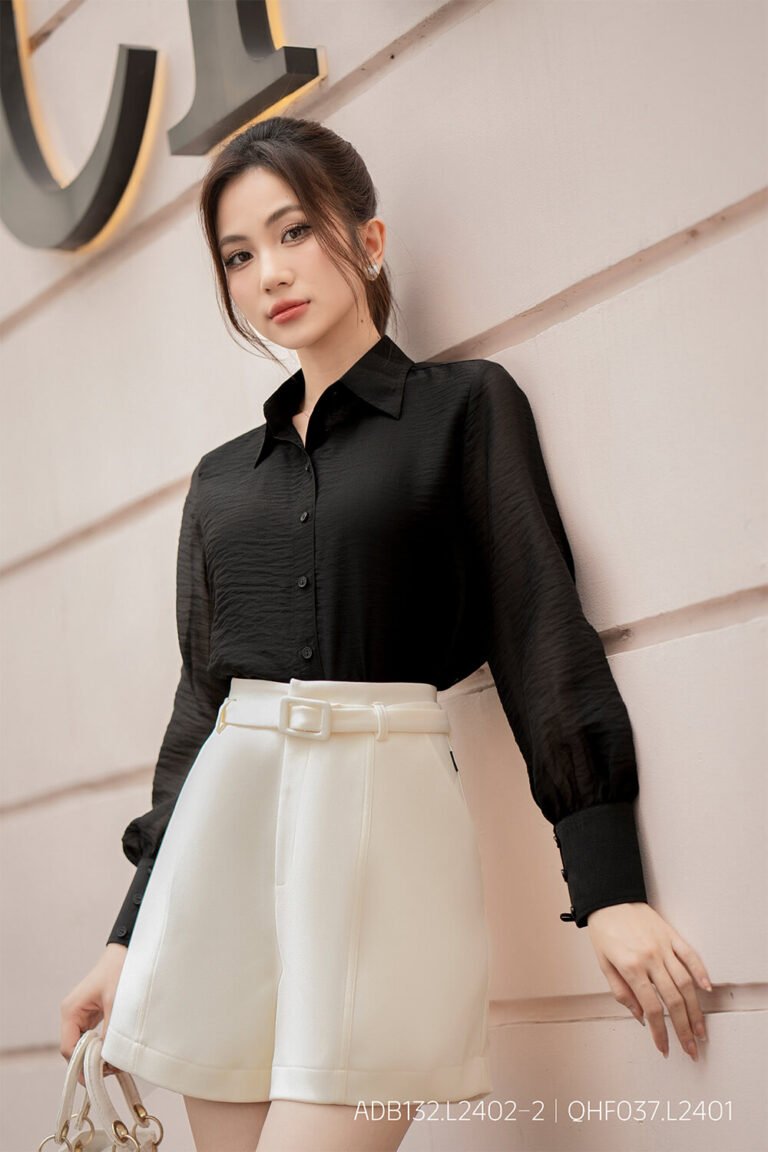 Áo sơ mi tay dài ADB132 xanh pc4