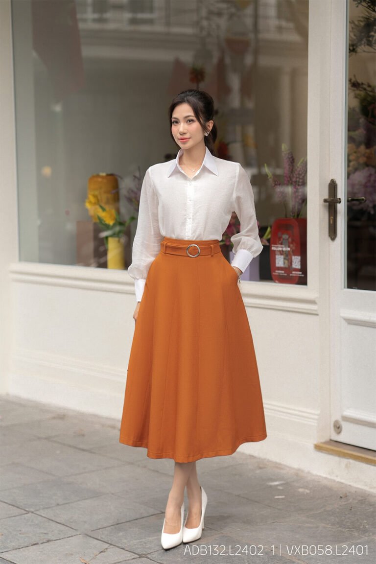 Áo sơ mi tay dài ADB132 trắng pc2