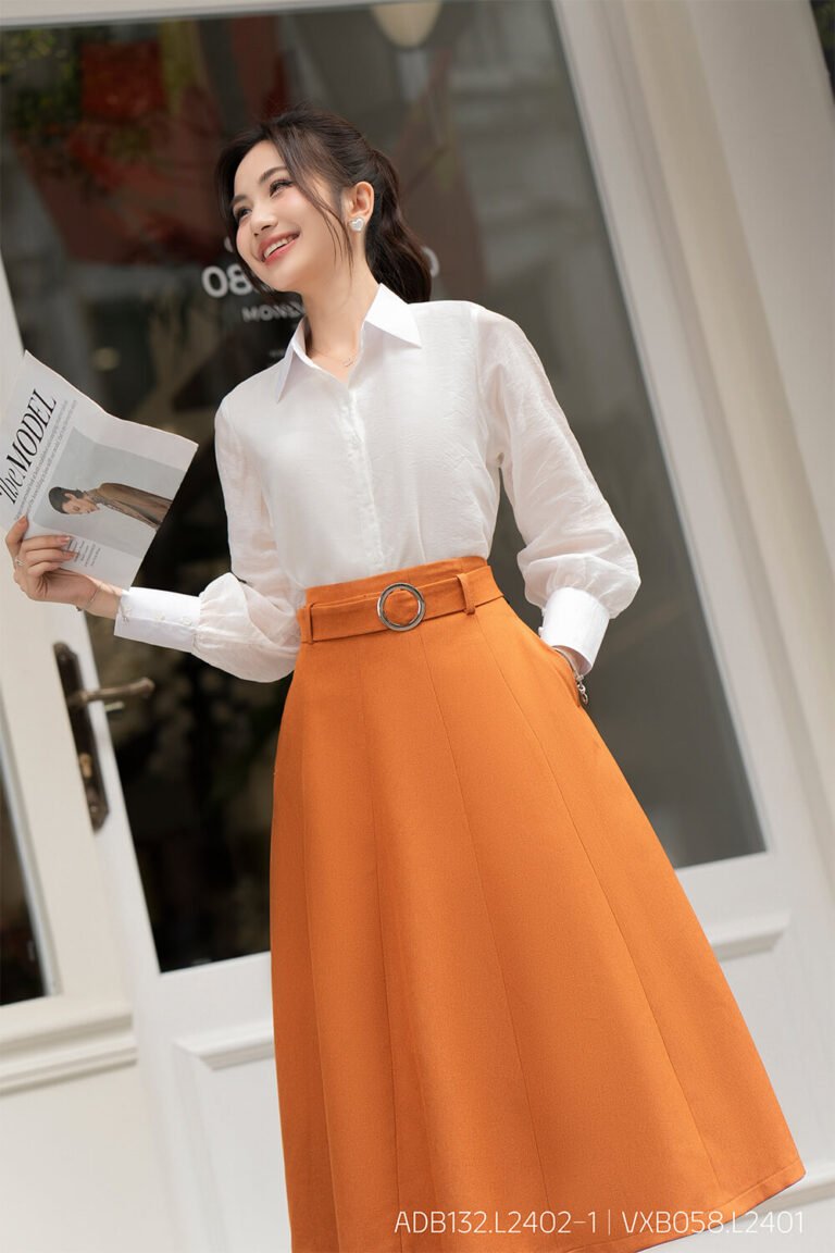 Áo sơ mi tay dài ADB132 trắng pc3