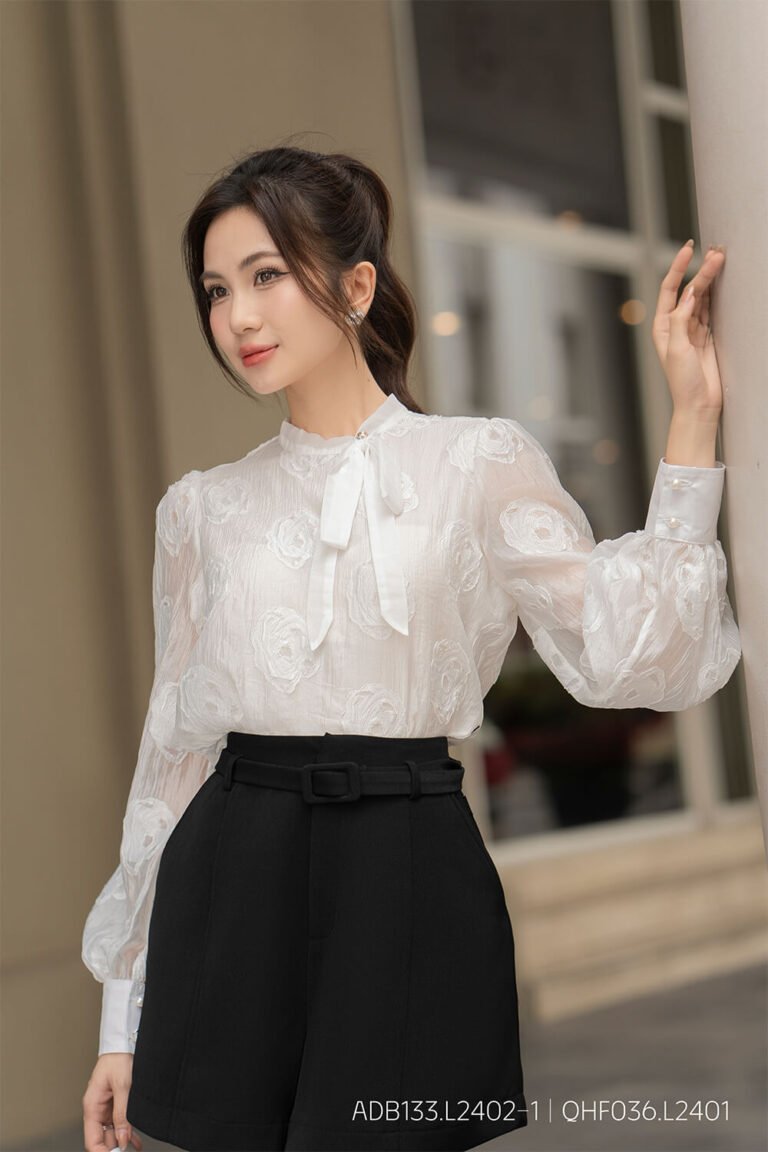 Áo sơ mi tay dài ADB133 trắng pc1