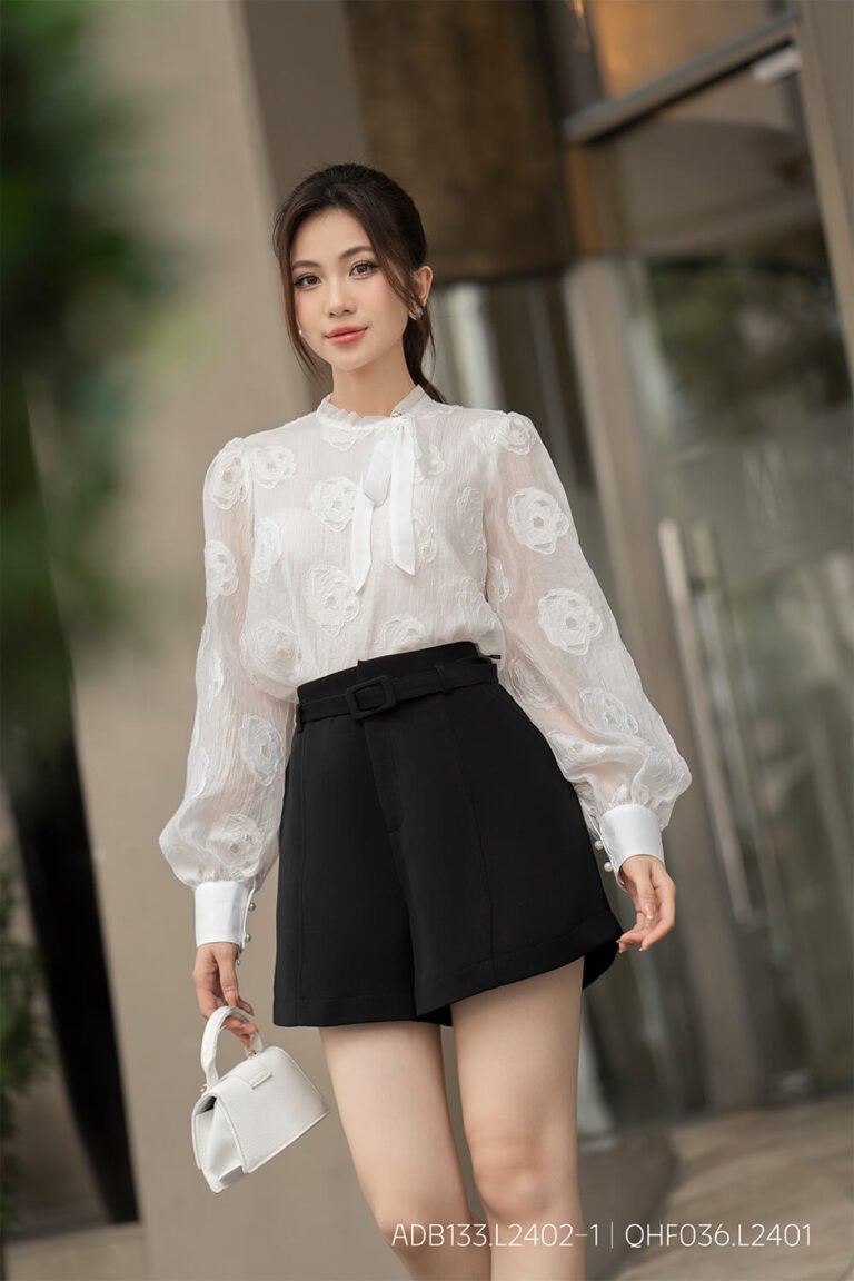 Áo sơ mi tay dài ADB133 trắng pc4