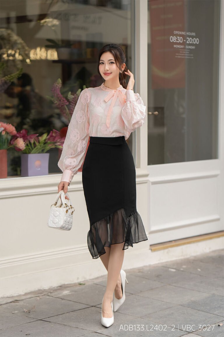 Áo sơ mi tay dài ADB133 hồng pc1