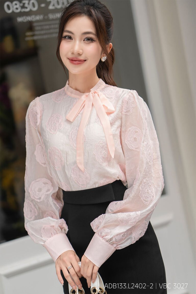 Áo sơ mi tay dài ADB133 hồng pc3