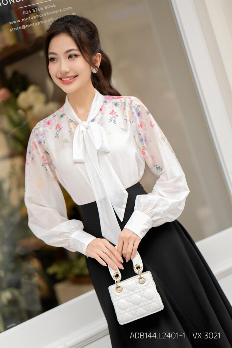 Áo sơ mi tay dài ADB144 trắng pc2