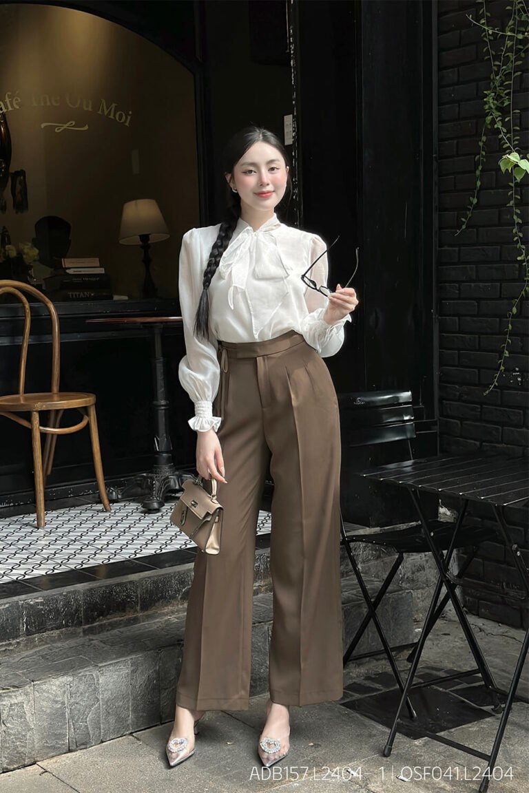 Áo sơ mi tay dài basic ADB157 trắng pc2