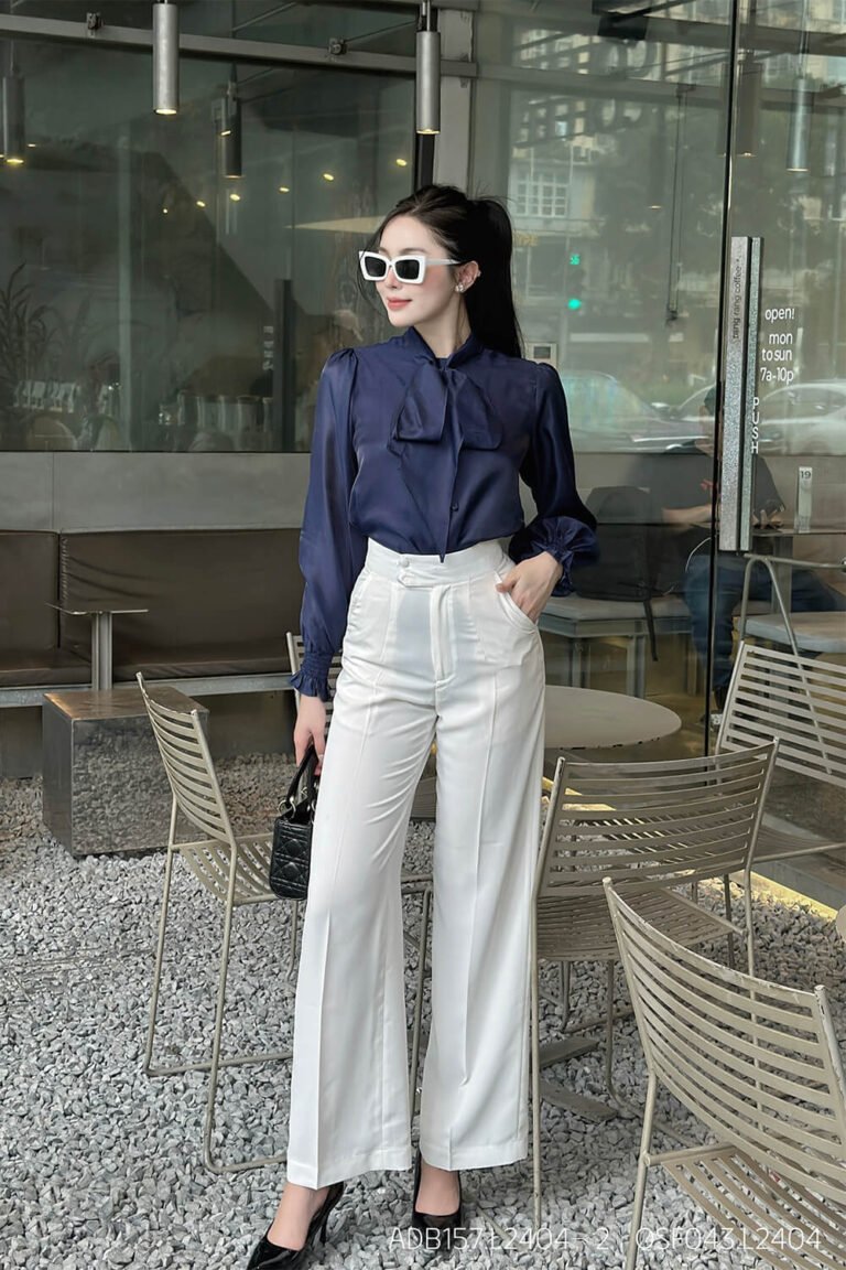 Áo sơ mi tay dài basic ADB157 xanh đen 5