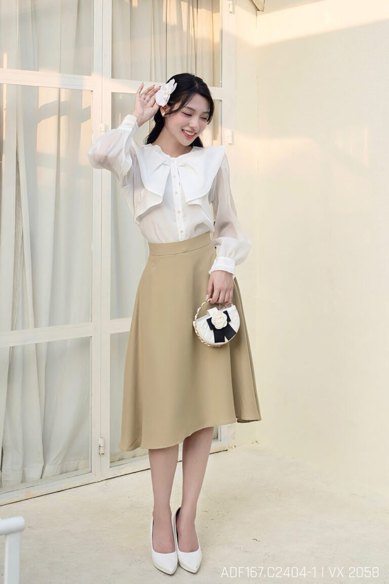 Áo sơ mi tay dài ADF167 trắng pc2