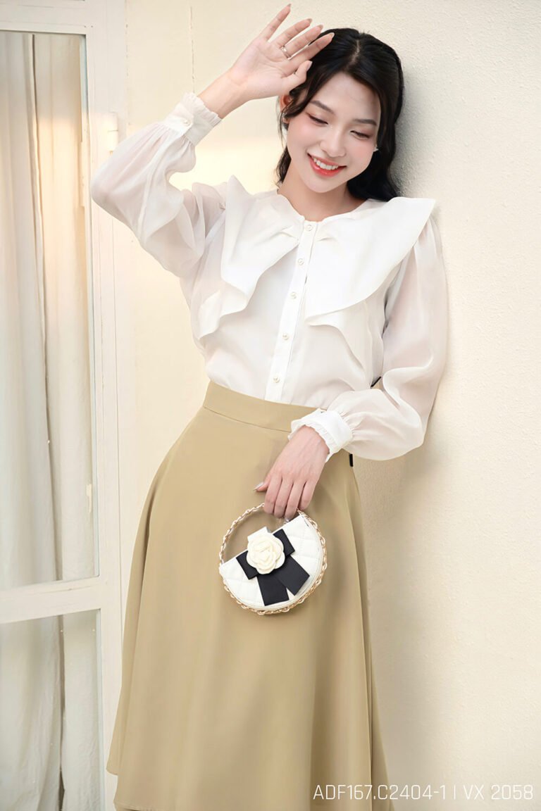 Áo sơ mi tay dài ADF167 trắng pc3