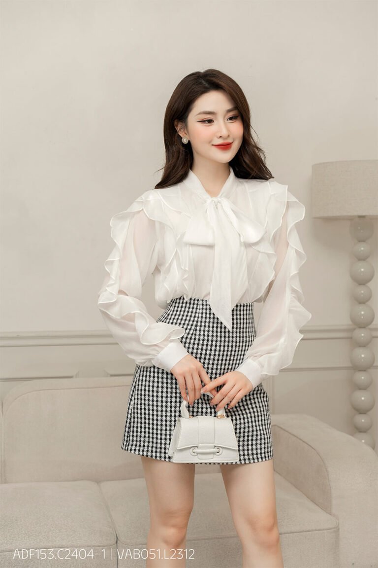 Áo sơ mi tay dài ADF153 trắng pc1