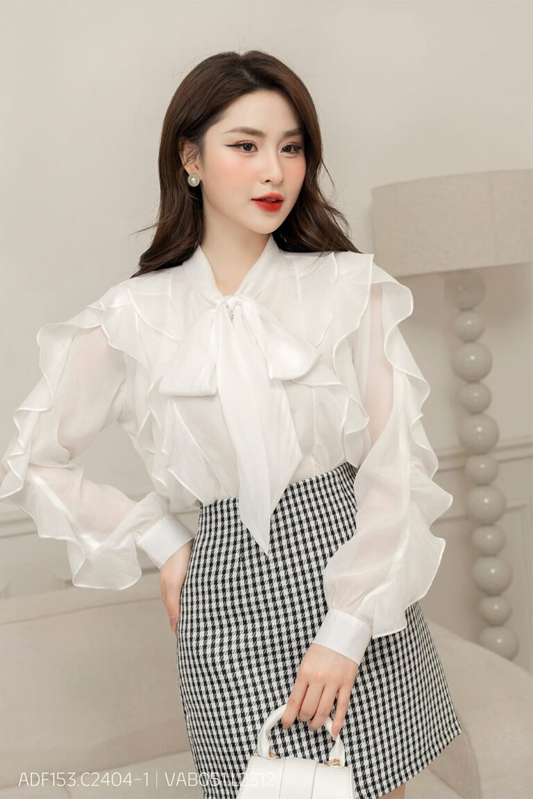 Áo sơ mi tay dài ADF153 trắng pc2