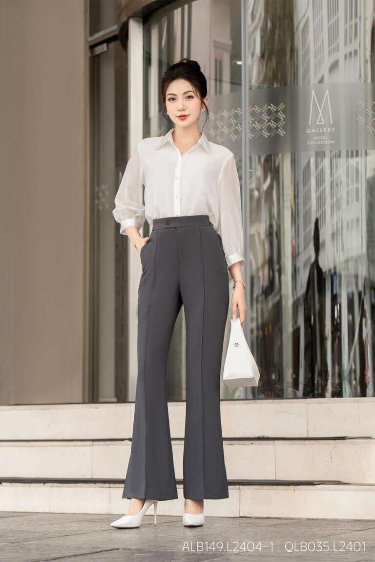 Áo sơ mi tay lỡ ALB149 xanh pc2