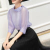 Áo sơ mi tay lỡ ALB161 tím pc1
