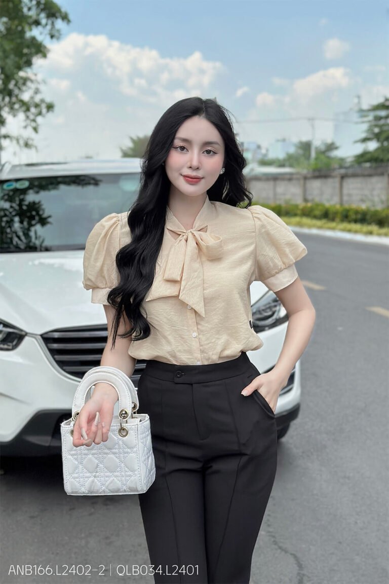 Áo sơ mi tay ngắn ANB166 be pc1