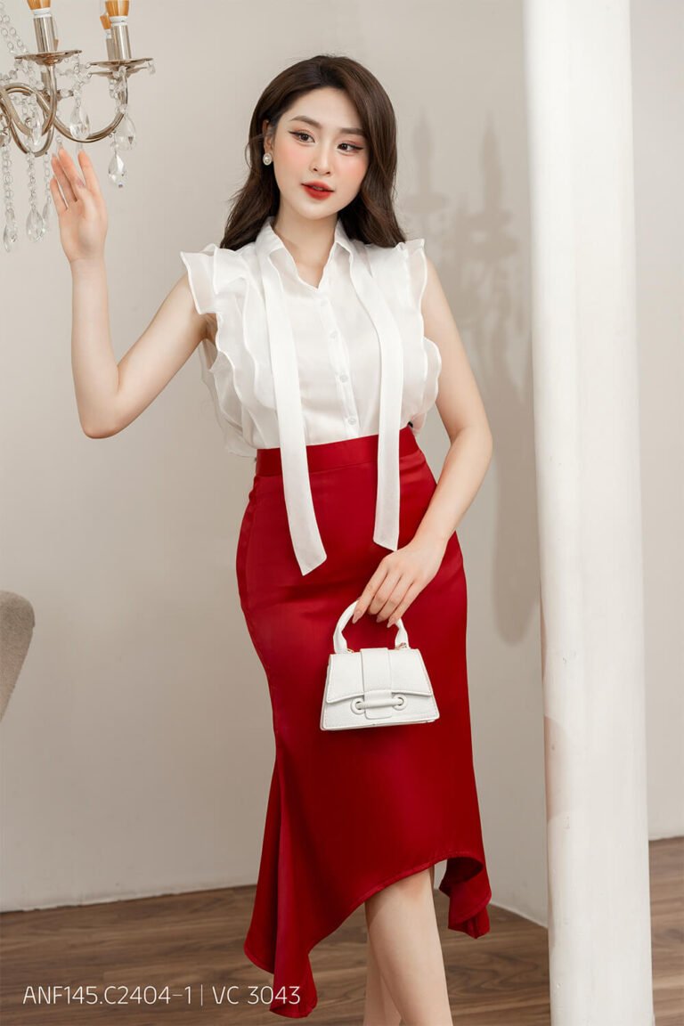 Áo sơ mi tay ngắn ANF145 trắng pc1