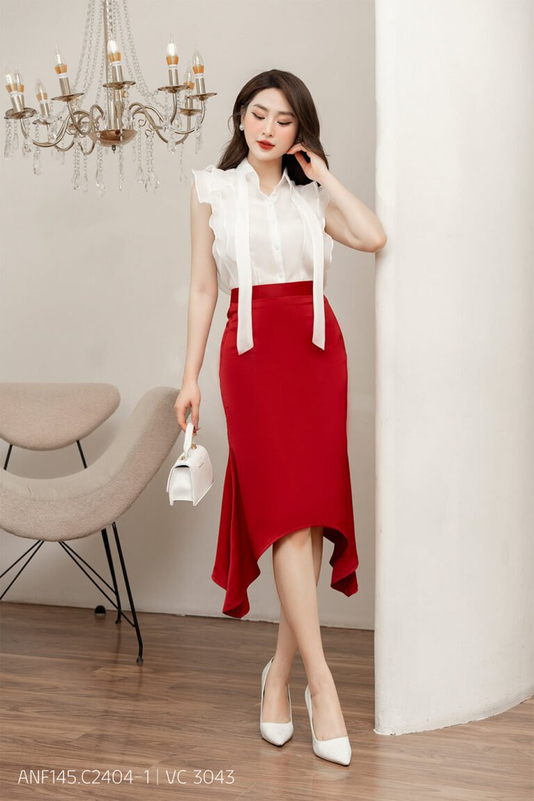 Áo sơ mi tay ngắn ANF145 trắng pc3