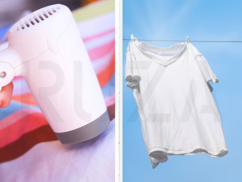 Hướng Dẫn Cách Làm Áo Thun Co Lại Tại Nhà Đơn Giản 10 Sử dụng máy sấy