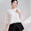 Áo sơ mi tay lỡ ALF173 trắng - qhf044 pc1