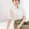 Áo sơ mi tay lỡ ANF168 trắng - QBF049 pc1
