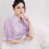 Áo Sơ Mi Tay Ngắn Kiểu - (Có 3 Màu) - ANF170.C2405 21 Áo sơ mi tay lỡ ANF170 tím - VLF050 pc1