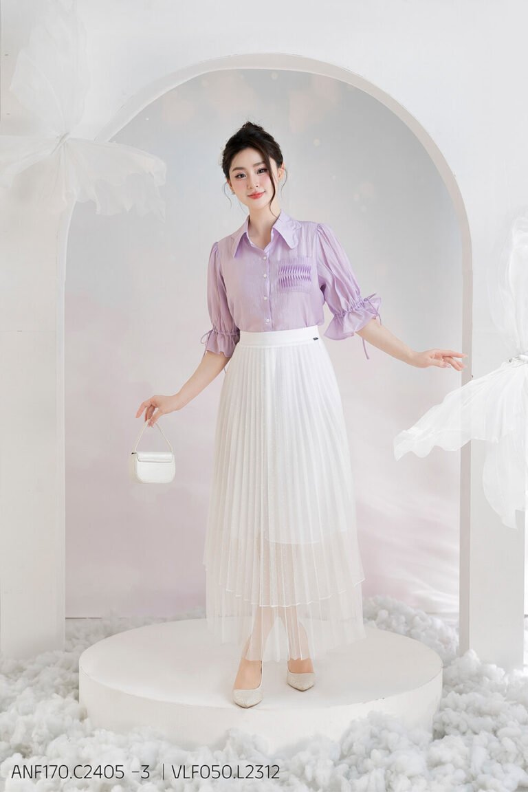 Áo sơ mi tay lỡ ANF170 tím - VLF050 pc3
