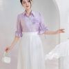 Áo Sơ Mi Tay Ngắn Kiểu - (Có 3 Màu) - ANF170.C2405 20 Áo sơ mi tay lỡ ANF170 tím - VLF050 pc4