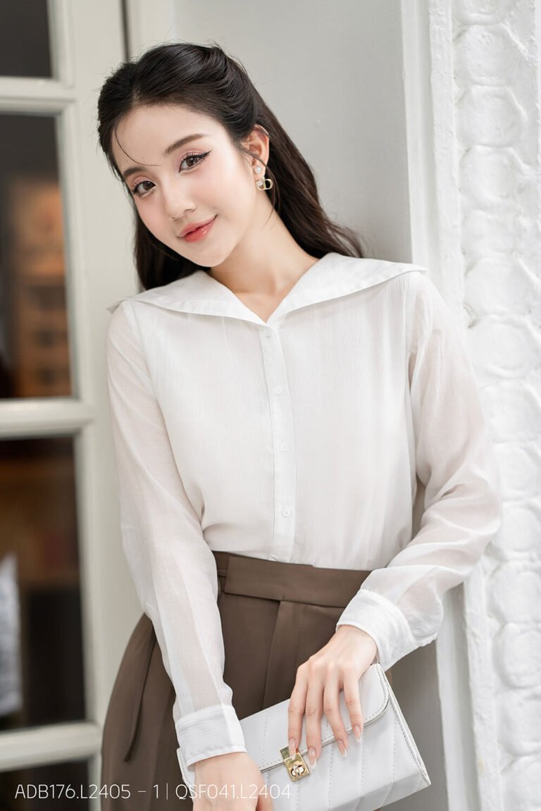 Áo sơ mi tay dài ADB176 trắng pc1