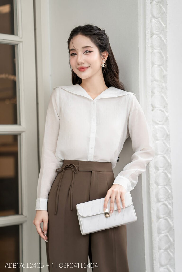 Áo sơ mi tay dài ADB176 trắng pc4