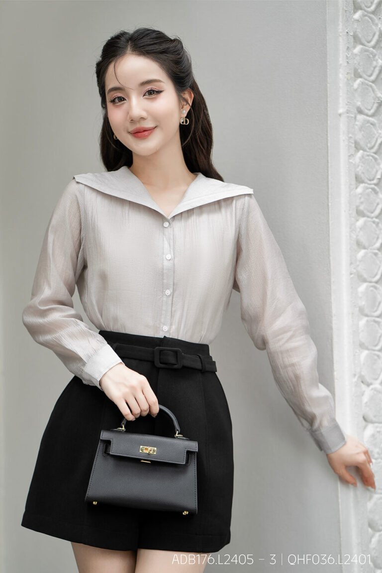 Áo sơ mi tay dài ADB176 xám pc3