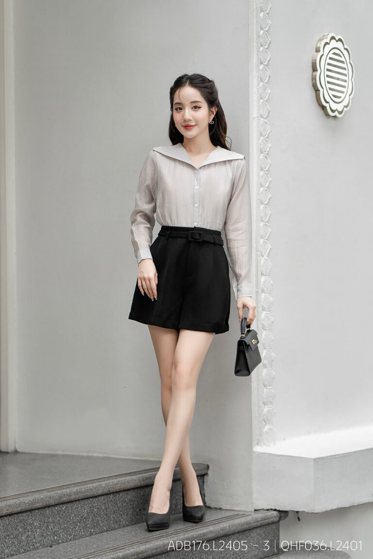 Áo sơ mi tay dài ADB176 xám pc4