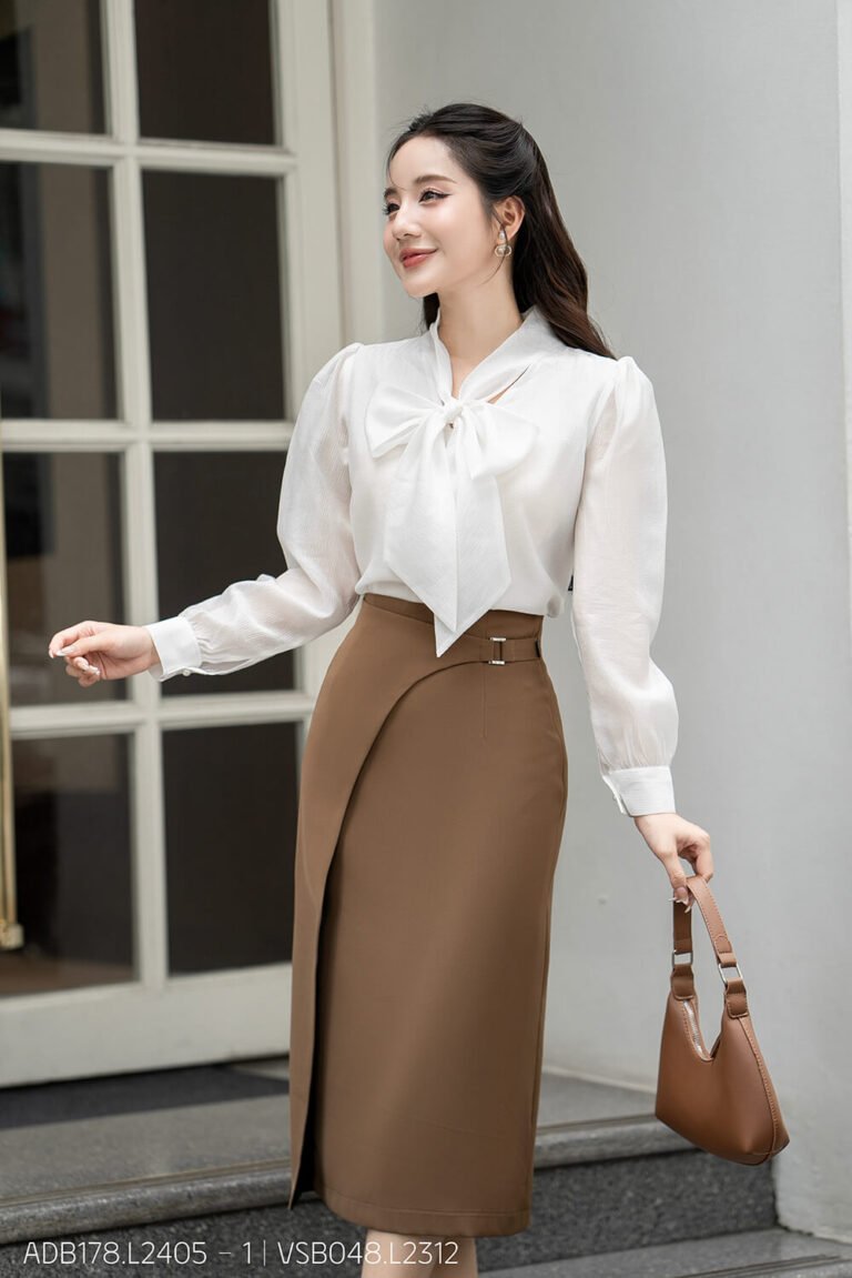 Áo sơ mi tay dài basic ADB178 trắng pc1