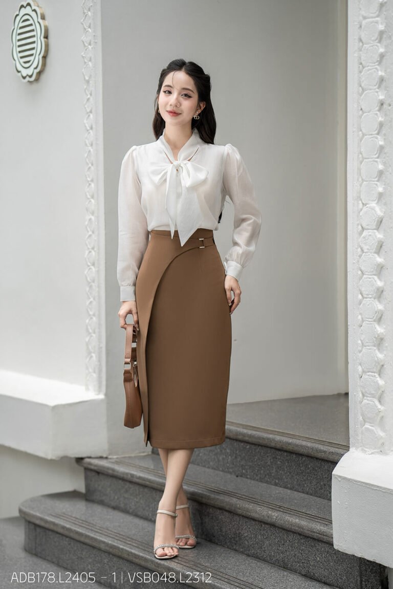 Áo sơ mi tay dài basic ADB178 trắng pc2