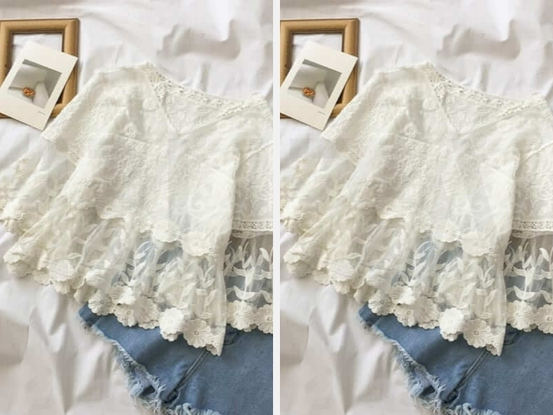 Lai Áo Là Gì? Tìm Hiểu Và Tự May Lai Áo Tại Nhà 9 Sử dụng viền hoặc vải ren khi may lai