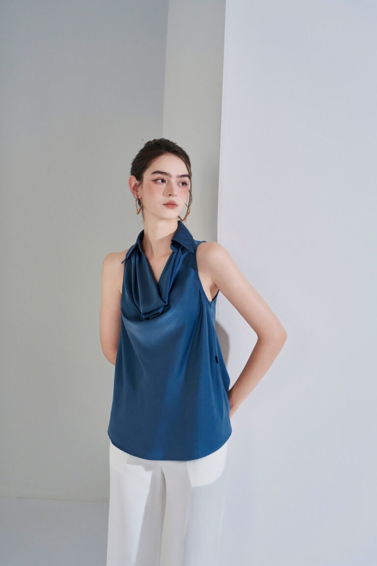 Áo sơ mi tay ngắn ANF195 xanh pc3