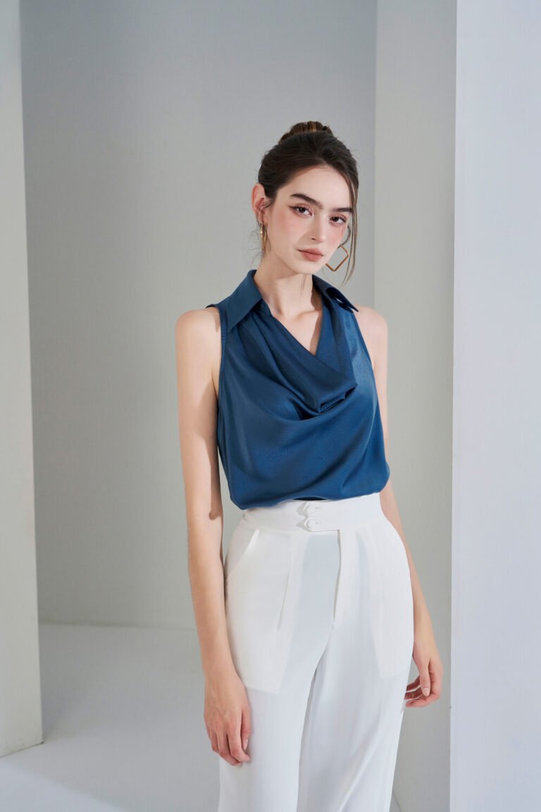 Áo sơ mi tay ngắn ANF195 xanh pc1