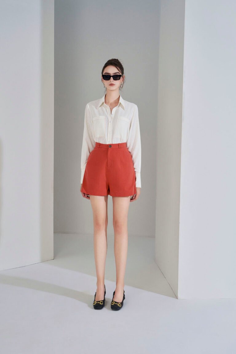 Áo sơ mi tay dài basic kem ADB185 pc5