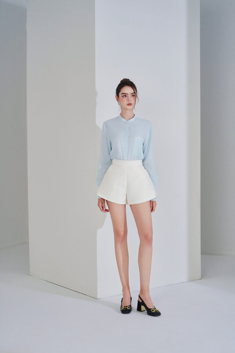 Áo sơ mi tay dài ADB182 xanh pc4