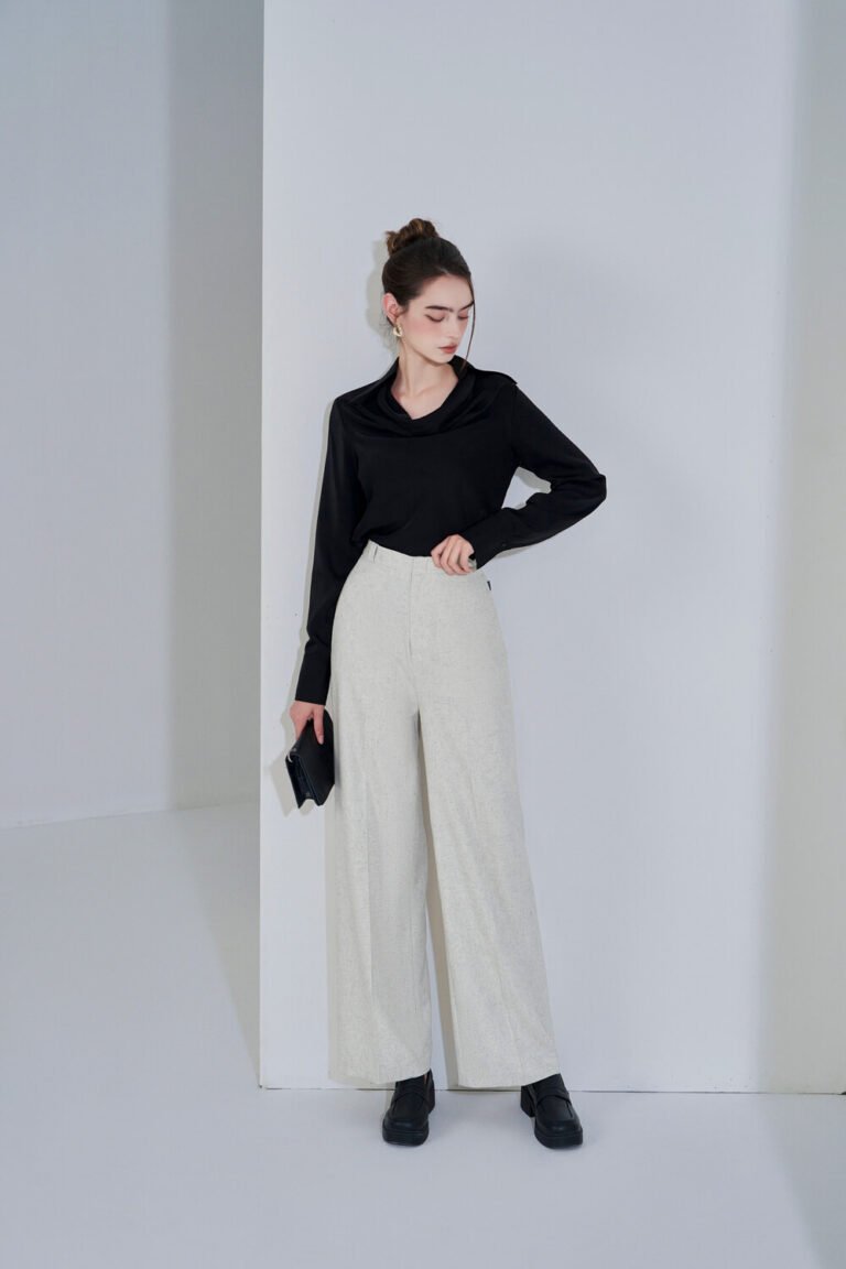 Áo sơ mi tay dài kiểu ADF190 trắng pc4