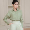 Áo sơ mi tay dài basic ADB185 xanh pc4
