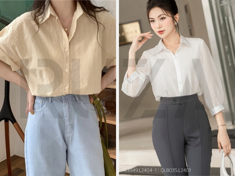 Top 30+ Kiểu Áo Sơ Mi Sang Chảnh: Xu Hướng Thời Trang HOT 2024 13 Áo sơ mi Hàn Quốc và áo sơ mi trắng