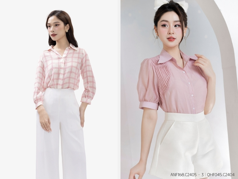 Top 30+ Kiểu Áo Sơ Mi Sang Chảnh: Xu Hướng Thời Trang HOT 2024 14 Áo sơ mi kẻ caro và áo sơ mi sọc dọc
