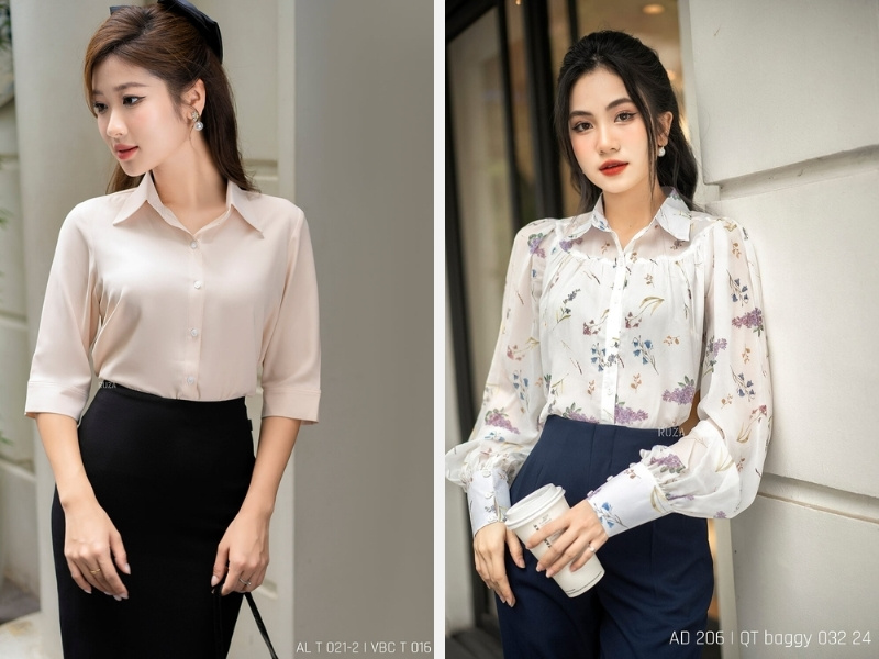 Top 30+ Kiểu Áo Sơ Mi Sang Chảnh: Xu Hướng Thời Trang HOT 2024 17 Áo sơ mi nữ tay lỡ - áo sơ mi tay phồng