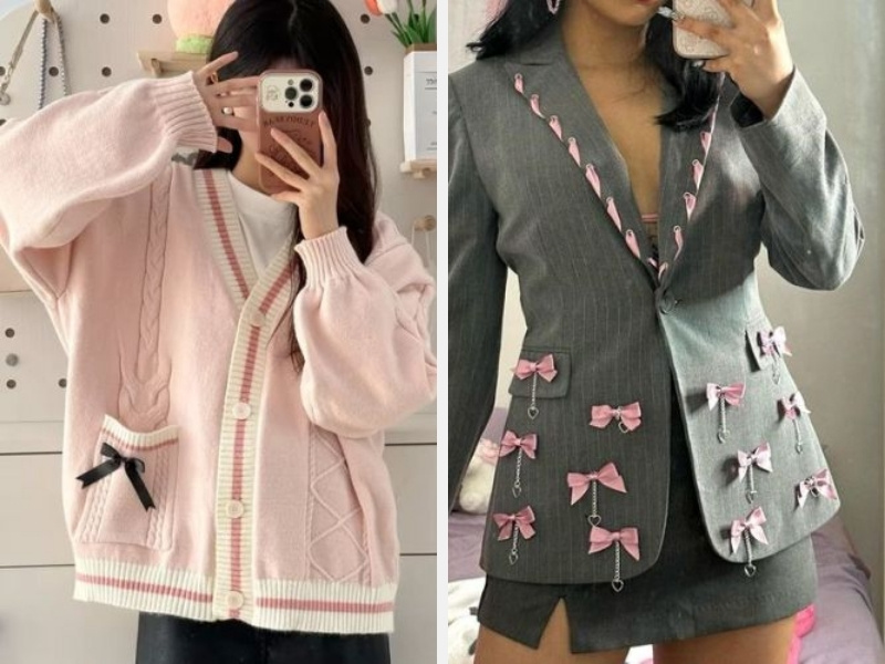 10+ Trang Phục Phong Cách Coquette Ngọt Ngào Cho Nàng 16 Áo cardigan - áo vest Coquette