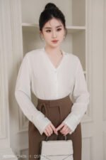 Áo sơ mi tay basic ADB194 trắng pc2