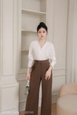 Áo sơ mi tay basic ADB194 trắng pc4