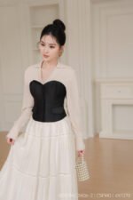 Chân Váy Xòe - Kem - Tơ Mềm - VXF070.C2406 - Ảnh 5