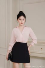 Áo sơ mi tay basic ADB194 hồng pc4