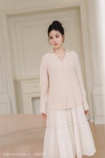 Áo sơ mi tay basic ADB194 be pc1