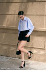 Áo sơ mi tay dài ADF201 sọc trắng pc5