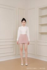 Áo sơ mi tay dài kiểu ADF192 trắng pc5